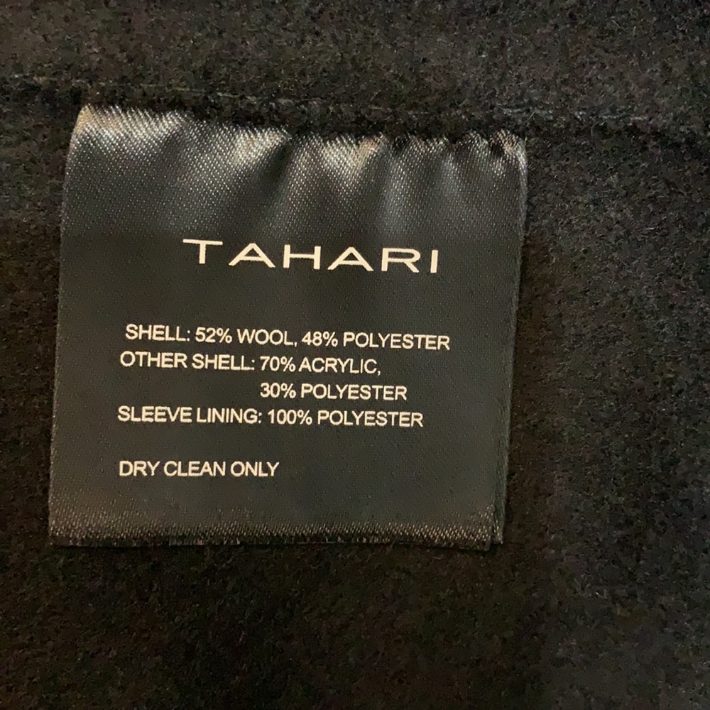 Tahari Anna Knit Sleeve Wool Blend Coat NWT - Picture 7 of 7